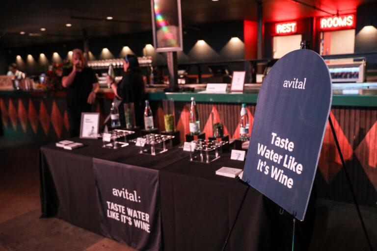 water tasting bar setup
