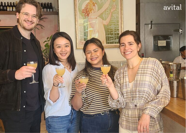 group holding cocktails during la team building food tour